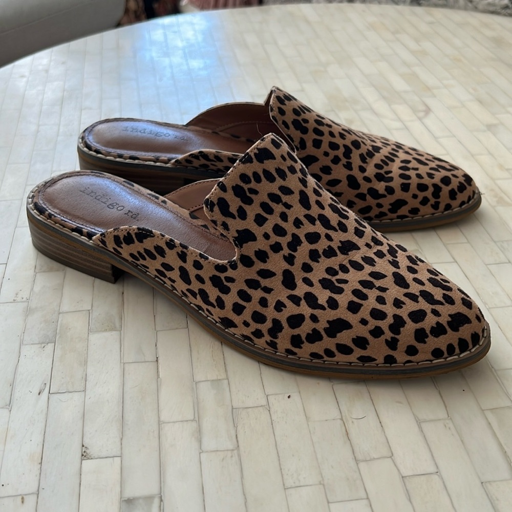 Indigo Rd. Animal Print Mules - 8
